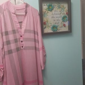 Pink plaid tunic/dress